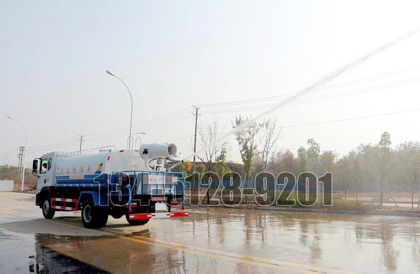 東風15噸噴霧灑水車綠化高炮圖片