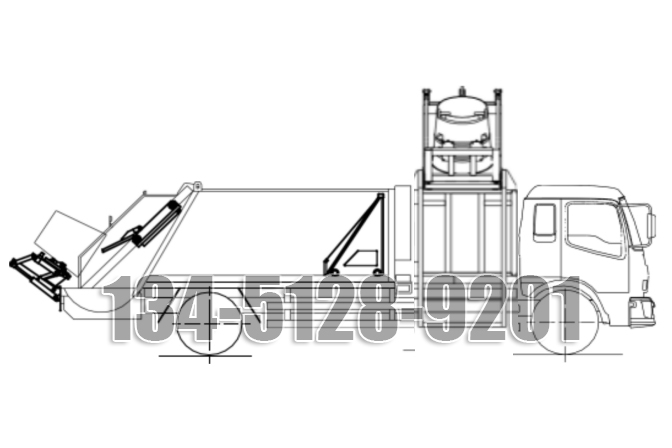 國(guó)六東風天錦分撿垃圾運輸車結構圖片